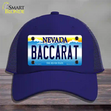 Baccarat Nevada Novelty License Plate Hat Mesh / Royal Blue