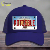 Kotzebue Alaska State Novelty License Plate Hat Mesh / Royal Blue