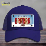 Brrrrr Alaska State Novelty License Plate Hat Mesh / Royal Blue