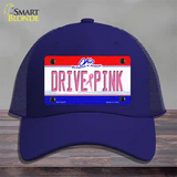 Drive Pink Ohio Novelty License Plate Hat Mesh / Royal Blue