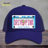 Drive Pink South Carolina Novelty License Plate Hat Mesh / Royal Blue