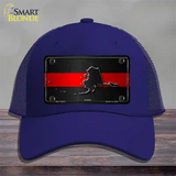 Alaska Thin Red Line Novelty License Plate Hat Mesh / Royal Blue