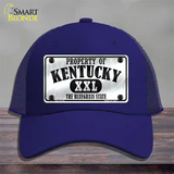 Property Of Kentucky Novelty License Plate Hat Mesh / Royal Blue