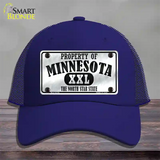 Property Of Minnesota Novelty License Plate Hat Mesh / Royal Blue