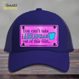 Arkansas Girl Novelty License Plate Hat Mesh / Royal Blue