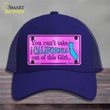 California Girl Novelty License Plate Hat Mesh / Royal Blue