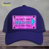 Maine Girl Pink Novelty License Plate Hat Mesh / Royal Blue