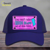 Rhode Island Girl Novelty License Plate Hat Mesh / Royal Blue