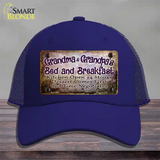 Grandma And Grandpa Bed & Breakfast Novelty License Plate Hat Mesh / Royal Blue