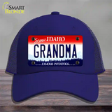 Grandma Idaho Novelty License Plate Hat Mesh / Royal Blue