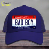 Bad Boy Idaho Novelty License Plate Hat Mesh / Royal Blue