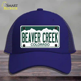 Beaver Creek Colorado Novelty License Plate Hat Mesh / Royal Blue