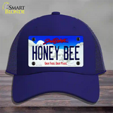 Honey Bee South Dakota Novelty License Plate Hat Mesh / Royal Blue