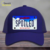 Spoiled South Dakota Novelty License Plate Hat Mesh / Royal Blue