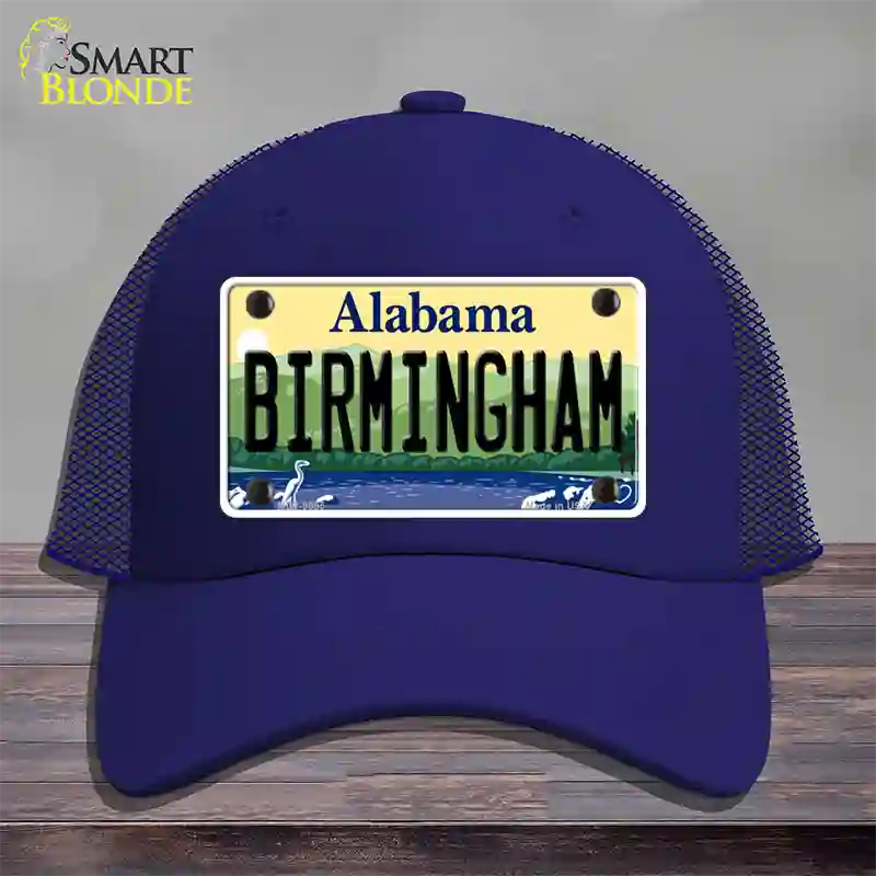 Birmingham Alabama Novelty License Plate Hat Mesh / Royal Blue