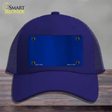 Blue Metallic Solid Novelty License Plate Hat Mesh / Royal Blue