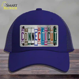 Connecticut License Plate Art Novelty License Plate Hat Mesh / Royal Blue