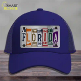 Florida License Plate Art Novelty License Plate Hat Mesh / Royal Blue