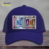 Indiana License Plate Art Novelty License Plate Hat Mesh / Royal Blue