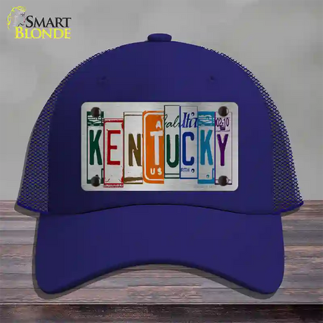 Kentucky License Plate Art Novelty License Plate Hat Mesh / Royal Blue