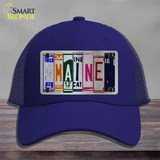 Maine License Plate Art Novelty License Plate Hat Mesh / Royal Blue