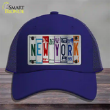 New York License Plate Art Novelty License Plate Hat Mesh / Royal Blue