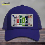 Utah License Plate Art Novelty License Plate Hat Mesh / Royal Blue