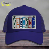 Vermont License Plate Art Novelty License Plate Hat Mesh / Royal Blue