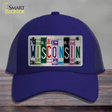 Wisconsin License Plate Art Novelty License Plate Hat Mesh / Royal Blue