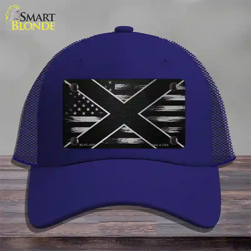 Alabama Carbon Fiber Novelty License Plate Hat Mesh / Royal Blue