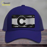 Colorado Carbon Fiber Novelty License Plate Hat Mesh / Royal Blue