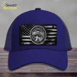 Nebraska Carbon Fiber Novelty License Plate Hat Mesh / Royal Blue