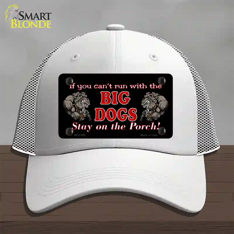 Big Dogs Black Novelty License Plate Hat Mesh / White