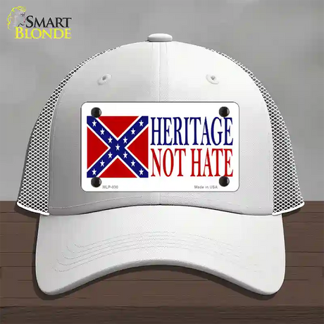 Heritage Not Hate Flag Novelty License Plate Hat Mesh / White