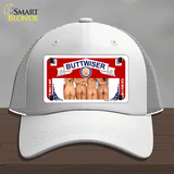 Buttwiser Beer Girls Novelty License Plate Hat Mesh / White