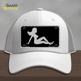 Mud Flap Girl Sillouette Novelty License Plate Hat Mesh / White