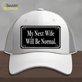 My Next Wife Novelty License Plate Hat Mesh / White