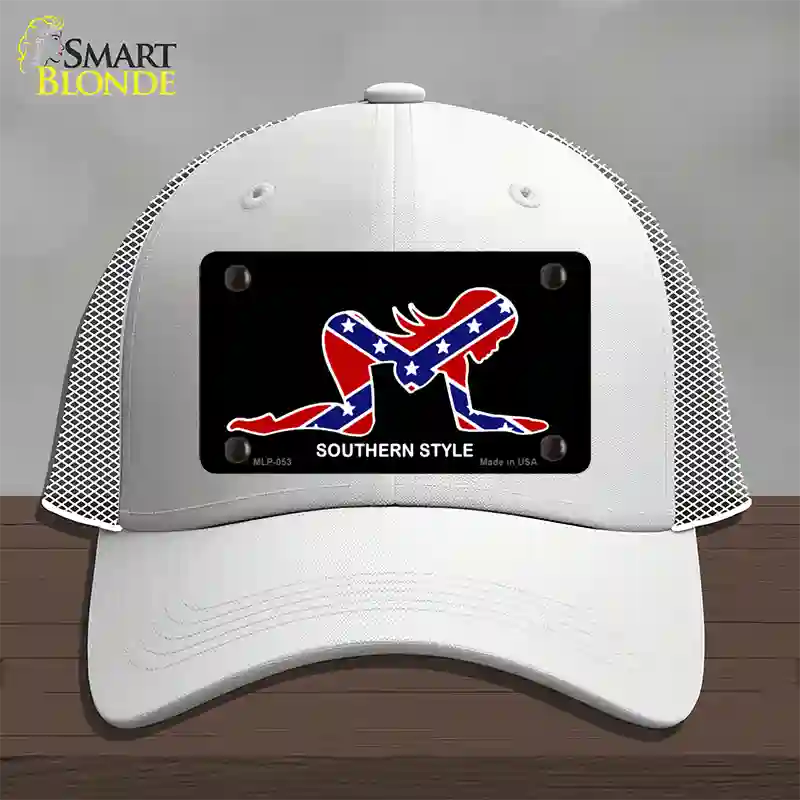 Southern Style Sexy Novelty License Plate Hat Mesh / White