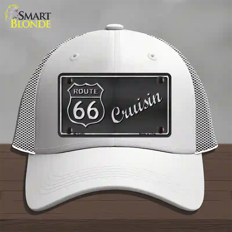 Route 66 Cruisin Novelty License Plate Hat Mesh / White