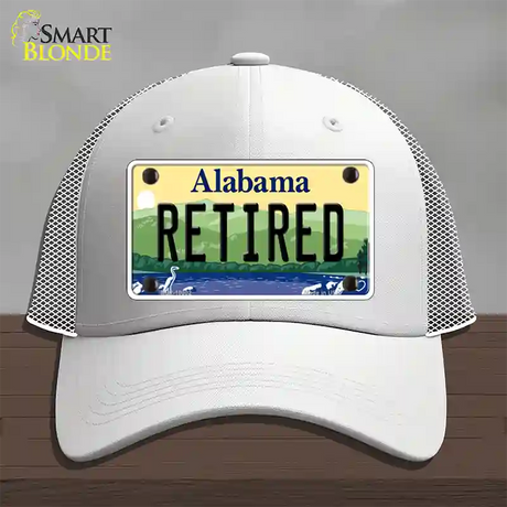 Retired Alabama Novelty License Plate Hat Mesh / White