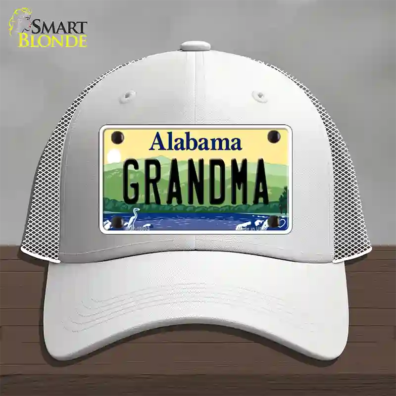 Grandma Alabama Novelty License Plate Hat Mesh / White