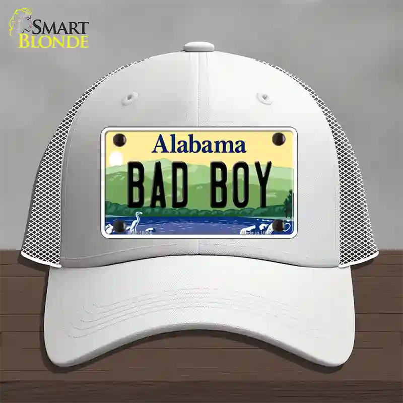 Bad Boy Alabama Novelty License Plate Hat Mesh / White