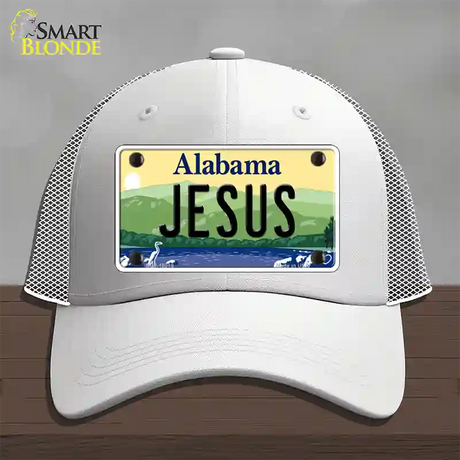 Jesus Alabama Novelty License Plate Hat Mesh / White