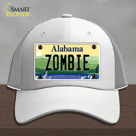 Zombie Alabama Novelty License Plate Hat Mesh / White