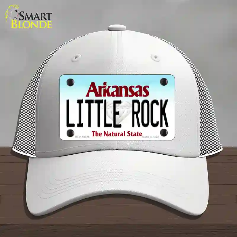 Little Rock Arkansas Novelty License Plate Hat Mesh / White