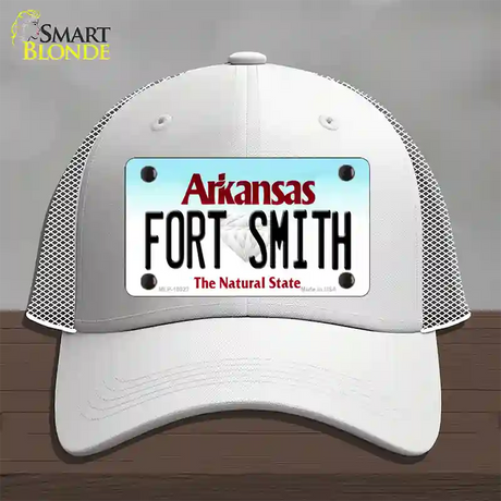 Fort Smith Arkansas Novelty License Plate Hat Mesh / White