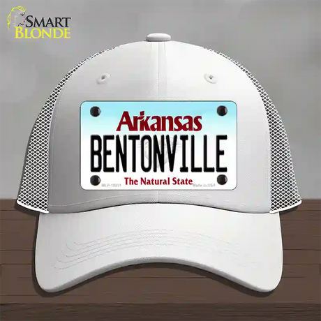 Bentonville Arkansas Novelty License Plate Hat Mesh / White