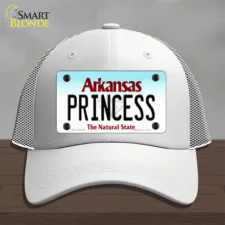 Princess Arkansas Novelty License Plate Hat Mesh / White