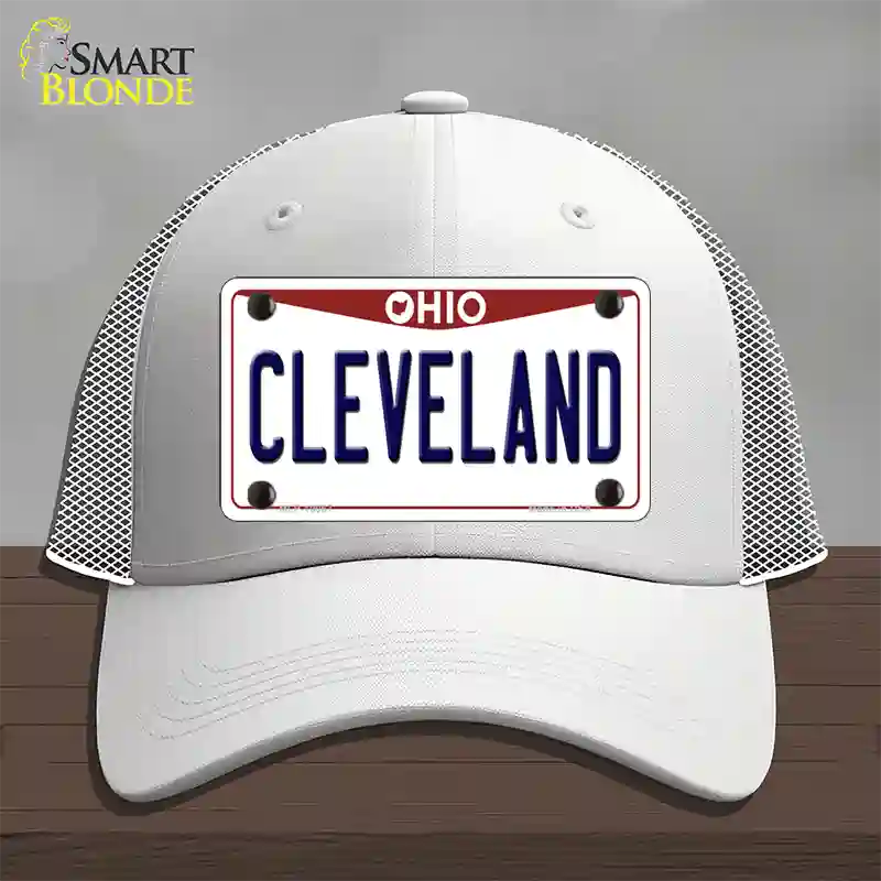 Cleveland Ohio Novelty License Plate Hat Mesh / White