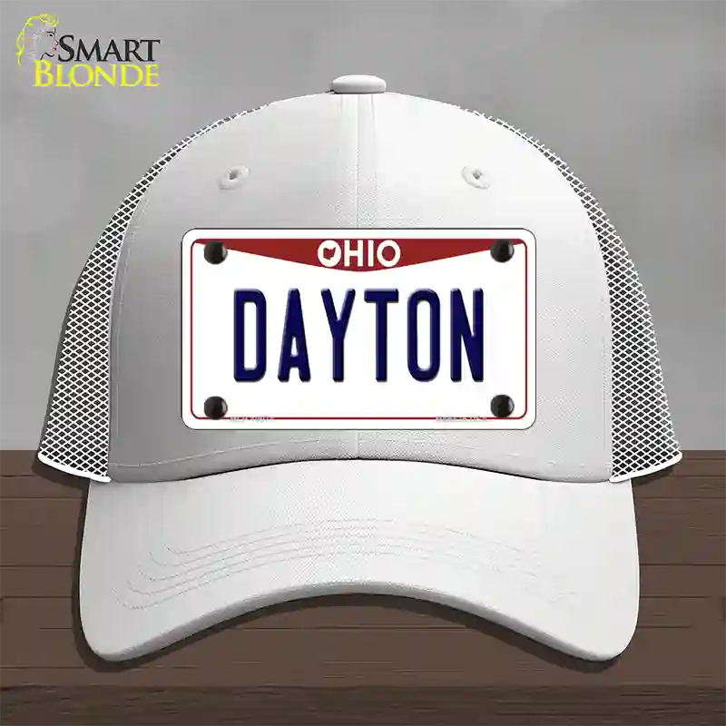 Dayton Ohio Novelty License Plate Hat Mesh / White